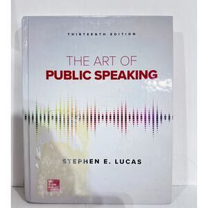 The Art of Public Speaking Stephen E Lucas HC Fair Sticker Residue